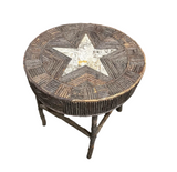 Cabin Fever, Mountain House, Wooden Side Table With Star Design