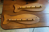 Pair of Wooden Fish Wall Hanging Hangers