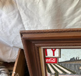 Vintage Painting of the Varsity With Classic Cars, Framed