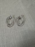 Pair of Sterling Silver Multiple Hoop Earrings