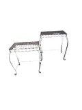 Pair of Metal Spiral Side Tables in the Style of Salterini