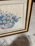 Wooden Vintage Framed Print of Flowers