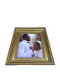 Gold Framed African American Wedding Photo
