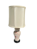 Small Ceramic Table Lamp With Floral Details