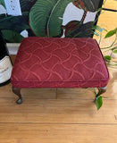 Brass Footed Petite Rectangular Foot Stool