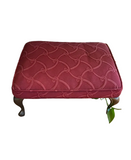 Brass Footed Petite Rectangular Foot Stool