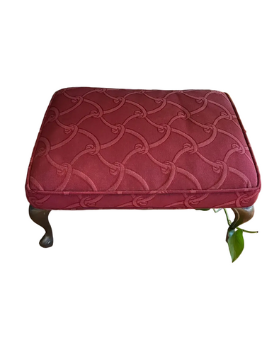 Brass Footed Petite Rectangular Foot Stool