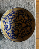 Large Ceramic Peacock Design Decorative Bowl