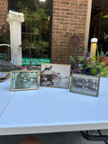 Trio of Gold Frames With Vintage Photos