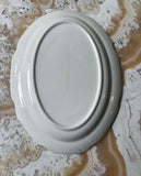 1970s Ceramic Oval Platter With a Floral Rim