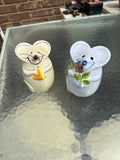 Pair of Ceramic Mice Salt and Pepper Shakers