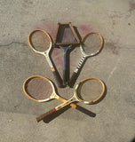 Collection of Vintage Slazenger Wooden Tennis Rackets