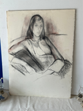 Charcoal Expressionism Drawing, Unframed