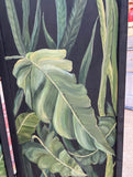 Hand Painted and Signed by the Artist Black Foliage Screen Divider