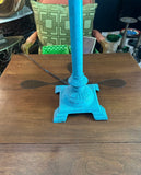 Bright Blue Tall Table Lamp