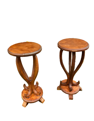 Pair of Art Deco Side Wooden Tables