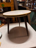 Stone Top Stool With Gold Accents