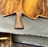 Wooden Hand Carved Leaf Large Tray