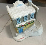 Pair of Garfield Themed Christmas Village Houses