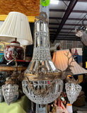 Gold Deer Head Stag Crystal Sconces- A Pair