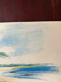 Color Pencil Seascape Drawing of the Beach