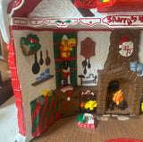 Large Ceramic Colorful Santa's Workshop Christmas Piece
