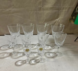 Large Collection of French Crystal Glasses- Set of 17