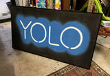 Large Yolo Painting on Canvas, Framed