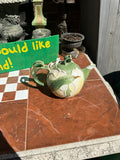 Ceramic Floral Yellow and Green Teapot