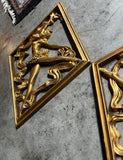 Pair of Gold Syroco Figurative Wall Hangings