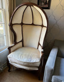 Large Wooden Vintage Balloon Chair
