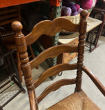 Pair of Large Sturdy Ladder Back Chairs, One Captains Chair