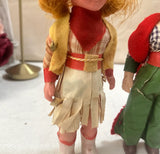 Pair of Petite Ceramic Handmade Dolls