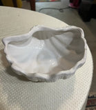 Small White Ceramic Shell Style Planter/Catchall