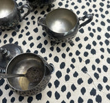 Vintage Patina Silver Tea Set- 9 Pieces Total
