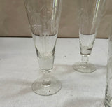 Collection of Bamboo Etched Glasses- Set of 5