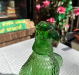 Pair of Green Glass Eagle Decanters
