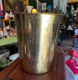 1970s Brass Vintage Minimalist Wastebasket