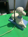 Vintage Ceramic Sitting Poodle Table Lamp