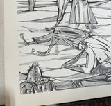 Pair of Brazilian Style Prints of House and Desert, Signed