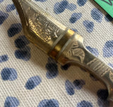 Beautiful Vintage Asian Style Silver and Brass Letter Opener