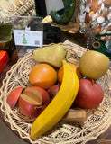 MCM Geometric Fruit and Wicker Bowl- Set of 11