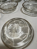 Collection of Gold Rimmed Glass Dishes With Etched Star Design- Set of 11