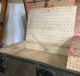 1970s Wooden Trunk With Detailed Interior Compartments