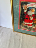 Stone Framed Santa Print