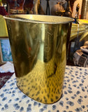 Small Gold World Map Wastebasket With Teal Accents