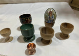 Instant Collection of Vintage Miniature Egg Holders and Egg- Set of 8