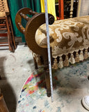 Wooden Bench With Curved Details and Tassels