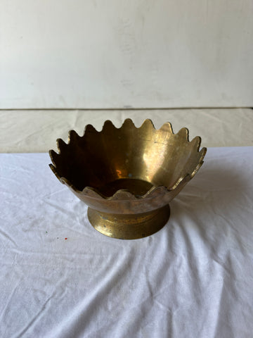Small Abstract Brass Bowl