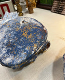 1980s Blue Stone Wall Planters - Set of 2